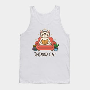 Indoor Cat, Funny Cats. Tank Top